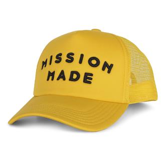 Mission Made Foam Trucker Cap Gold / Black