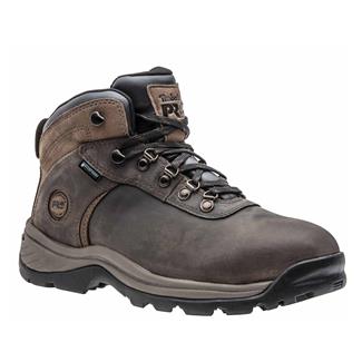 Men's Timberland PRO Flume Work Steel Toe Waterproof Boots Brown