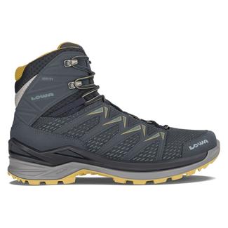Men's Lowa Innox Pro GTX Mid Waterproof Boots Steel Blue / Mustard
