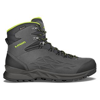 Men's Lowa Explorer II GTX Mid Waterproof Boots Anthracite / Lime