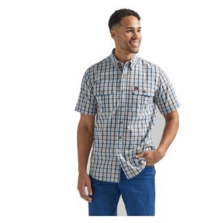 Men's Wrangler Foreman Plaid Shirt Gray / Blue