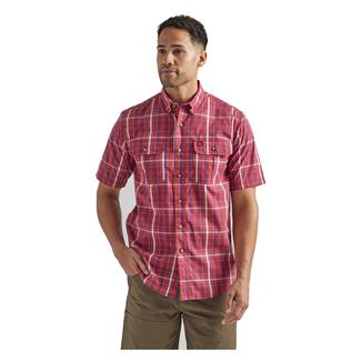 Men's Wrangler Foreman Plaid Shirt Red