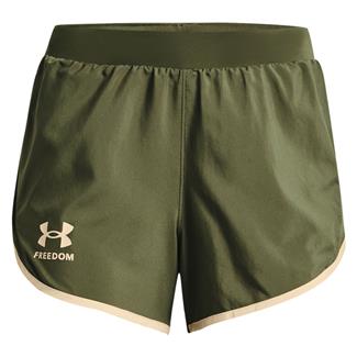Women's Under Armour Freedom Fly By Shorts Marine OD Green