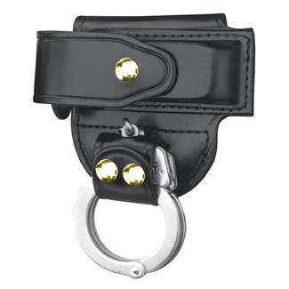 Gould & Goodrich Mag Case/ Cuff Holder with Brass Hardware Black Hi-Gloss