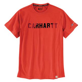 Men's Carhartt Force Midweight Block Logo Graphic T-Shirt Cherry Tomato