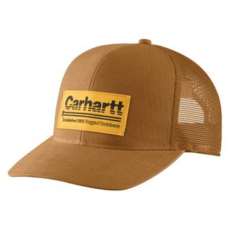 Men's Carhartt Canvas Mesh-Back Outdoors Patch Cap Carhartt Brown
