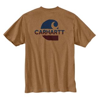 Men's Carhartt Loose Fit Heavyweight Pocket C Graphic T-Shirt Oiled Walnut Heather