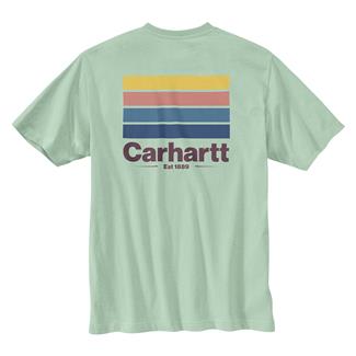 Men's Carhartt Relaxed Fit Heavyweight Pocket Line Graphic T-Shirt Jade Heather