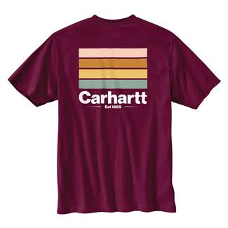 Men's Carhartt Relaxed Fit Heavyweight Pocket Line Graphic T-Shirt Port