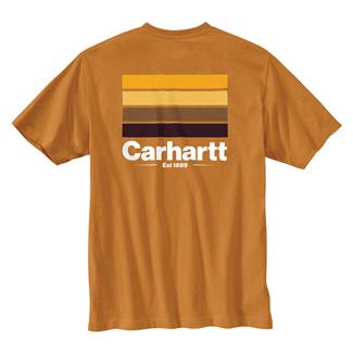 Men's Carhartt Relaxed Fit Heavyweight Pocket Line Graphic T-Shirt Golden Oak