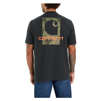 Men's Carhartt Loose Fit Heavyweight Camo Logo Graphic T-Shirt Black
