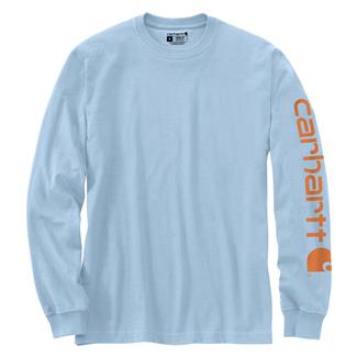 Men's Carhartt Loose Fit Heavyweight Long Sleeve Logo T-Shirt Moonstone