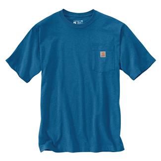 Men's Carhartt Loose Fit Heavyweight Pocket T-Shirt Marine Blue Heather