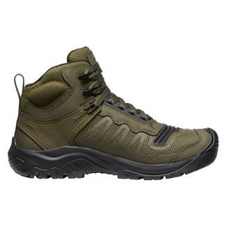 Men's Keen Utility Reno Mid KBF Waterproof Boots Dark Olive / Black