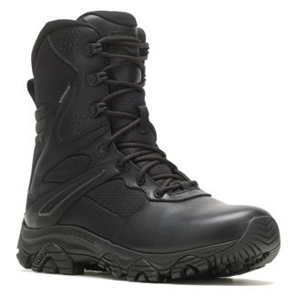 Men's Merrell 8" Moab 3 Response Tactical Side-Zip Waterproof Boots Black