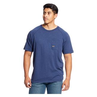 Men's Ariat Rebar Cotton Strong T-Shirt Navy Heather