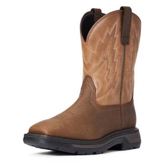 Men's Ariat Big Rig Wide Square Toe Boots Rye Brown / Wicker