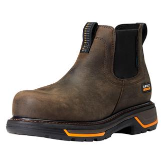 Men's Ariat Big Rig Chelsea H2O Composite Toe Waterproof Boots Brown