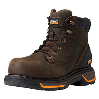 Men's Ariat 6" Big Rig H2O Composite Toe Waterproof Boots Brown