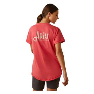 Women's Ariat Workman Graphic Ariat Logo T-Shirt Teaberry