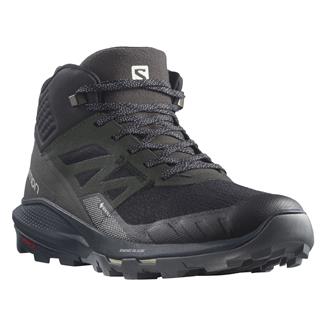 Men's Salomon Outpulse Mid GTX Black Ebony Vanilla Ice