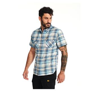 Men's CAT Plaid Work Shirt Dusk Blue