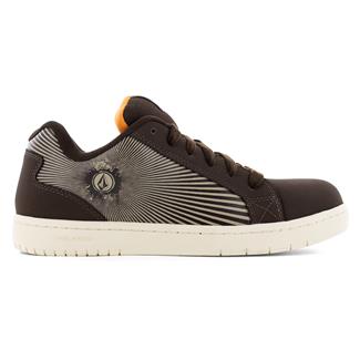 Men's Volcom Stone Op Art Composite Toe ESD Dark Brown, Khaki / Saffron