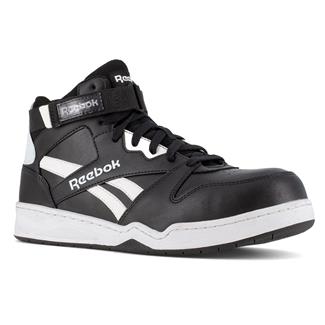 Men's Reebok BB4500 High Top Work Sneaker Composite Toe Black / White