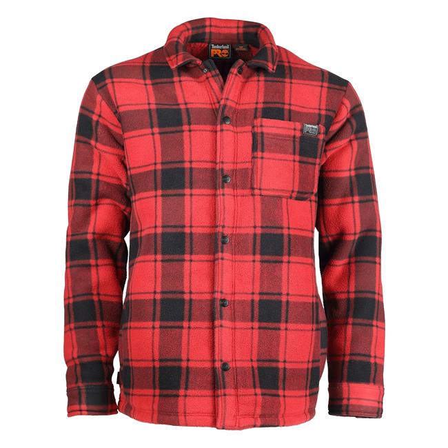 Men s Timberland Pro Gritman Check Heavyweight Fleece Shirt