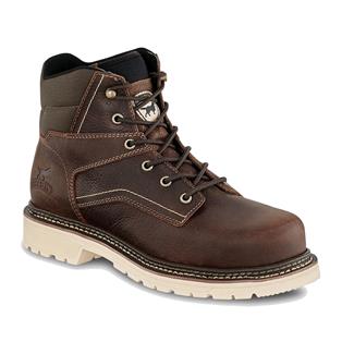 Men's Irish Setter 6" Kittson Leather Steel Toe Boots Dark Brown