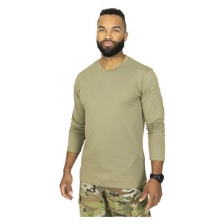 Men's Mission Made Long Sleeve Crew Neck T-Shirts (2 Pack) Coyote Tan