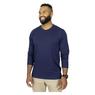 Men's Mission Made Long Sleeve Crew Neck T-Shirts (2 Pack) Navy