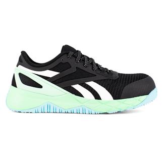 Women's Reebok Nanoflex TR Work Composite Toe Black / Seafoam Green / White