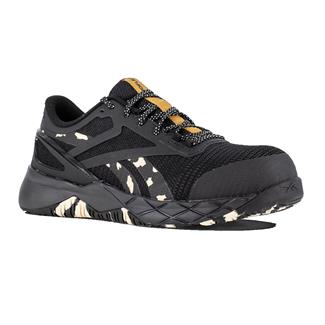 Women's Reebok Nanoflex TR Work Composite Toe ESD Black / Camo / Brown