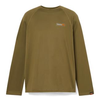 Men's Timberland PRO Wicking Good Sport Long Sleeve T-Shirt Burnt Olive