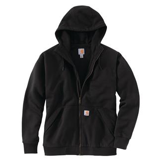 Men's Carhartt Rain Defender Loose Fit Midweight Thermal-Lined Full-Zip Sweatshirt Black