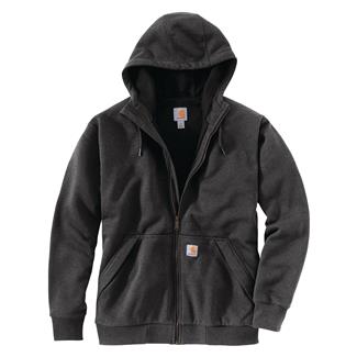 Men's Carhartt Rain Defender Loose Fit Midweight Thermal-Lined Full-Zip Sweatshirt Carbon Heather