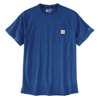 Men's Carhartt Force Relaxed Fit Midweight Pocket T-Shirt Glass Blue