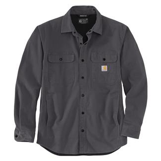 Men's Carhartt Rugged Flex Relaxed Fit Canvas Fleece-Lined Shirt Jac Shadow