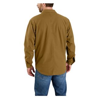 Carhartt Rugged Flex Loose Fit Canvas Fleece-lined Shirt Jac in
