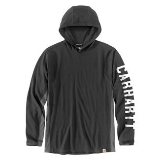 Men's Carhartt Force Relaxed Fit Midweight Long-Sleeve Logo Graphic Hoodie Carbon Heather