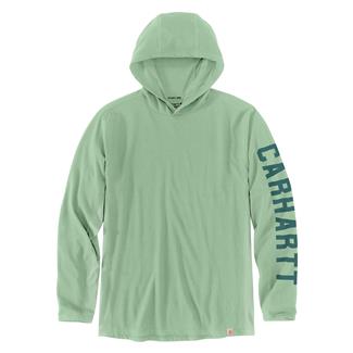 Men's Carhartt Force Relaxed Fit Midweight Long-Sleeve Logo Graphic Hoodie Aventurine