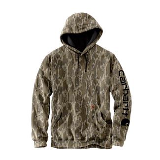 Men's Carhartt Loose Fit Midweight Camo Sleeve Graphic Sweatshirt Mossy Oak Bottomland Camo