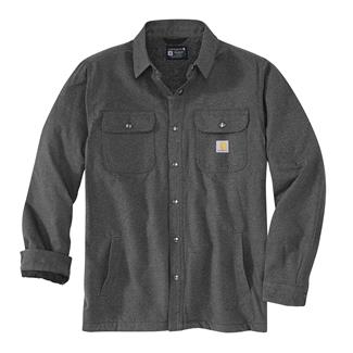 Men's Carhartt Relaxed Fit Flannel Sherpa-Lined Shirt Jac Carbon Heather