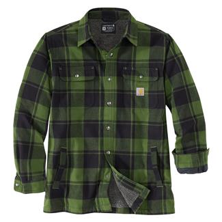 Men's Carhartt Relaxed Fit Flannel Sherpa-Lined Shirt Jac Chive