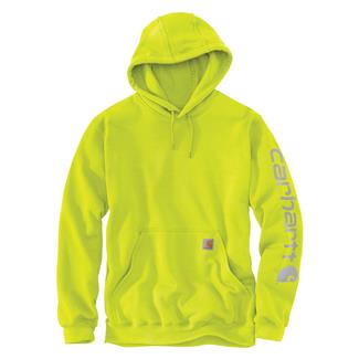 Men's Carhartt Loose Fit Midweight Logo Hoodie Brite Lime