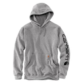 Men's Carhartt Loose Fit Midweight Logo Hoodie Heather Gray / Black