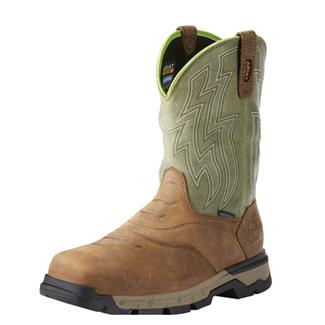 Men's Ariat Rebar Flex Western Composite Toe Waterproof Boots Rye Brown