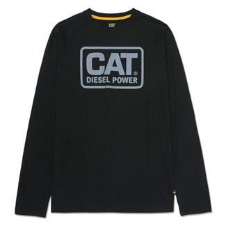Men's CAT Diesel Power Long Sleeve T-Shirt Black