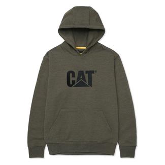 Men's CAT Trademark Hoodie Army Moss Heather